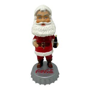 Coca-Cola Hardee’s 2002 Collectible Santa Figurine Bobble Head Holiday with Box